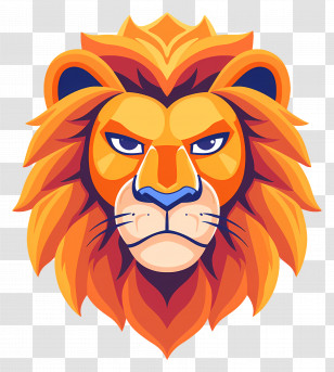 Lion Head - Majestic Lion Face Illustration Transparent PNG