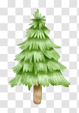 Christmas Tree - Illustration Of A Green Pine Tree Transparent PNG