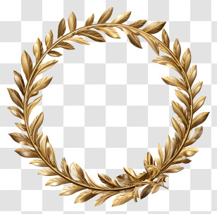 Vintage Golden Wreath - Golden Laurel Wreath Victory Symbol Transparent PNG
