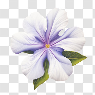 Vinca Flower - Beautiful White And Purple Flower Transparent PNG