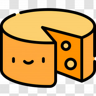 Cheese Wheel - Cheese With A Slice Cut Out Transparent PNG