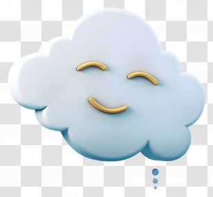 Cloud - Happy Smiling Cloud For Cheerful Design Transparent PNG