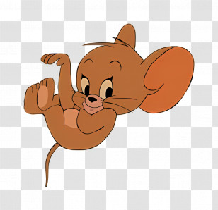 Jerry Mouse - Playful Cartoon Mouse Transparent PNG