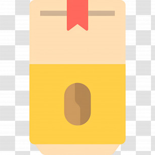 Coffee Bag - Yellow And Beige Coffee Bag Illustration Transparent PNG
