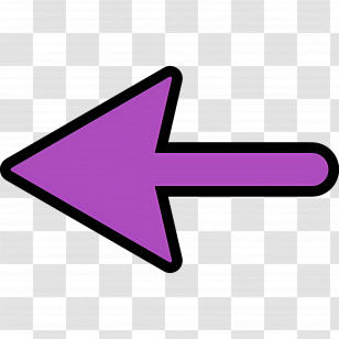 Arrow Left - Purple Flat Directional Arrow Illustration Transparent PNG