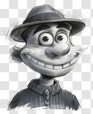Cartoon Character - Cartoon Man With Hat Character Transparent PNG