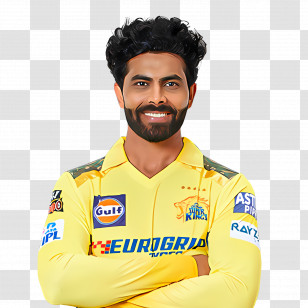 Chennai Super Kings - Cricketer In Yellow Team Uniform Smiling Transparent PNG
