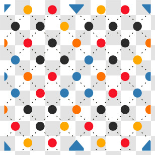Polka Dots Pattern Background - Colorful Geometric Pattern With Dots And Shapes Transparent PNG