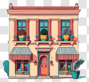 Building Facade - Small Cute Doodle House Transparent PNG