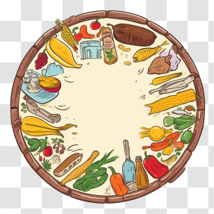 World Food Day - Colorful Circle Of Various Foods Transparent PNG