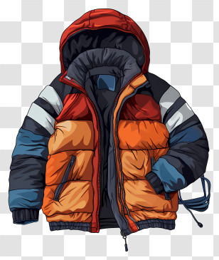 Hooded Jacket - Colorful Winter Jacket With Hood Transparent PNG