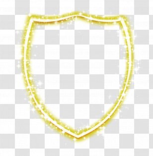 Gold - Yellow - Vector Painted Golden Shield Transparent PNG
