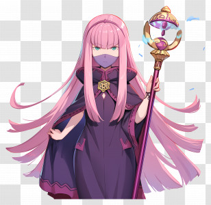 Ryuzu Meyer - Mystical Pink Haired Mage Transparent PNG