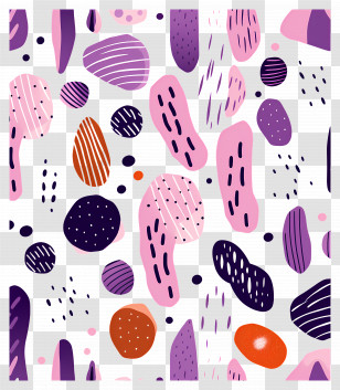 Abstract Backgrounds - Purple And Pink Organic Shapes Pattern Transparent PNG