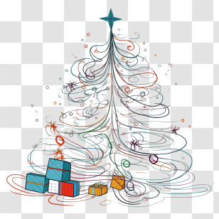 Christmas Tree
 - Artistic Christmas Tree With Gifts Transparent PNG