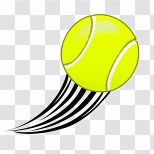 Tennis Ball - Yellow Tennis Ball In Motion Transparent PNG