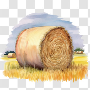 Hay Bale
 - Watercolor Hay Bale In Field Transparent PNG