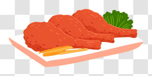 Thai Food - Plate Of Fried Chicken Legs Transparent PNG