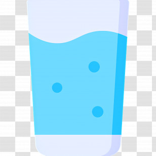 Water Glass - Glass Of Blue Water Transparent PNG