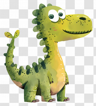 Cartoon Dinosaur - Cute Cartoon Dinosaur Art Transparent PNG