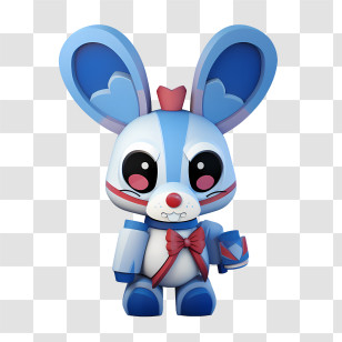 Toy Bonnie - Cute Blue Cartoon Bunny Character Transparent PNG