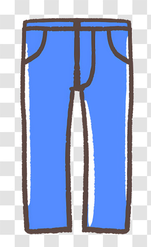 Icon - Blue Denim Jeans Transparent PNG