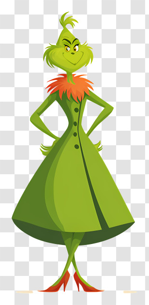 Grinch - Green Creature With Colorful Background Transparent PNG
