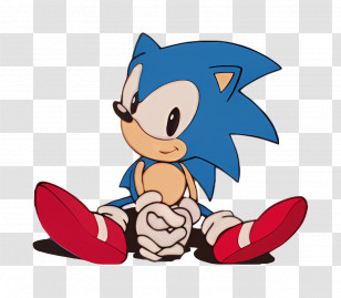Sonic The Hedgehog - Dynamic Blue Hedgehog Character In Action Transparent PNG