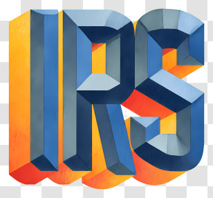 Irs Logo - 3D IRS Lettering Logo Transparent PNG