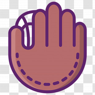 Baseball Glove - Simple Baseball Glove Design Transparent PNG