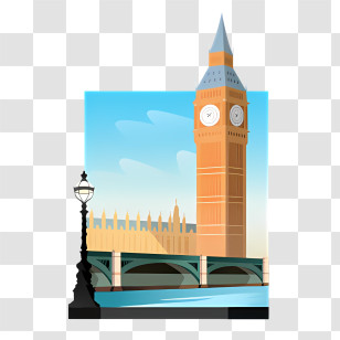 Background - Iconic Big Ben In London Transparent PNG