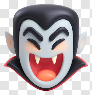 Vampire Emoji - Laughing Vampire Cartoon Transparent PNG