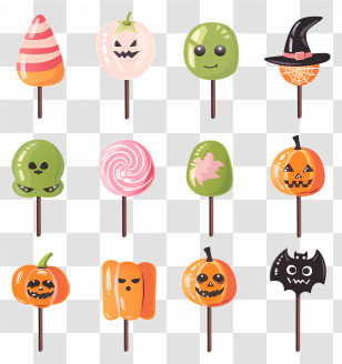 Halloween Lollipop - Halloween-Themed Lollipops And Candy Pops Transparent PNG