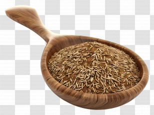 Cumin Powder - Wooden Spoon With Cumin Seeds Transparent PNG