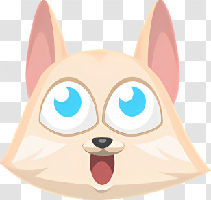 Icon - Cartoon Fox Face With Big Blue Eyes Transparent PNG