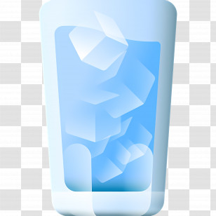 Water Glass - Refreshing Glass Of Ice Water Transparent PNG
