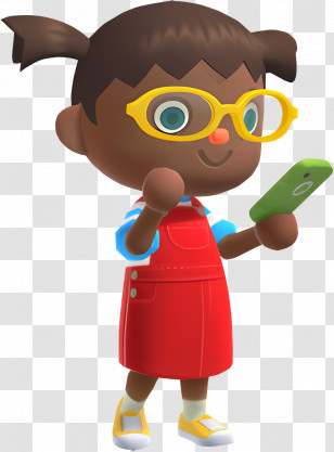Animal Crossing - Cartoon Character With Phone Transparent PNG