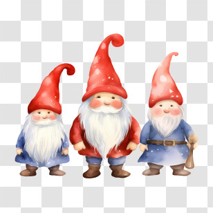 Christmas Gnome - Cute Gnome Figurines Transparent PNG