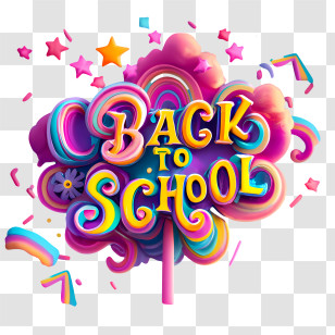 Back To School - Colorful Back To School Text Transparent PNG
