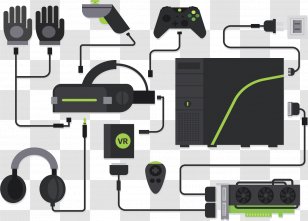 Virtual Reality Icon - Audio - Black Technology Experience One Machine Transparent PNG