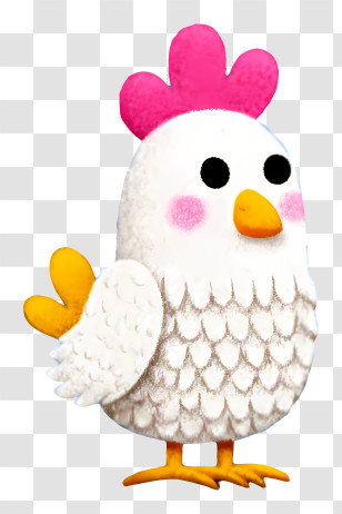 Cute Animal - Fluffy Cute Chicken Illustration Transparent PNG