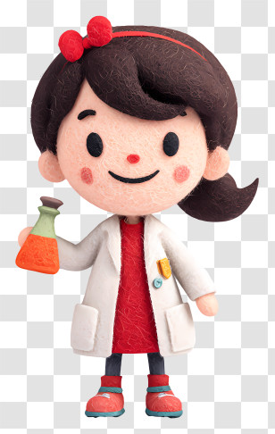 Little Scientist - Young Scientist Holding A Flask Transparent PNG