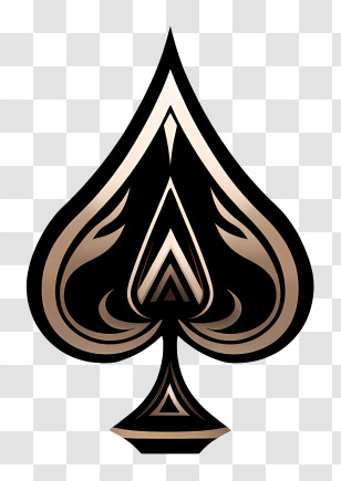 Spade Symbol - Elegant Spade Symbol Transparent PNG
