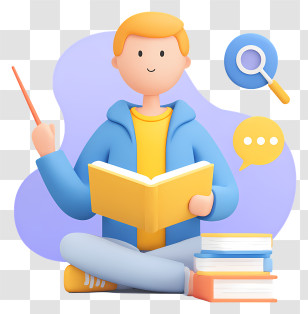 Happy Teachers Day - Studious Person Reading Transparent PNG