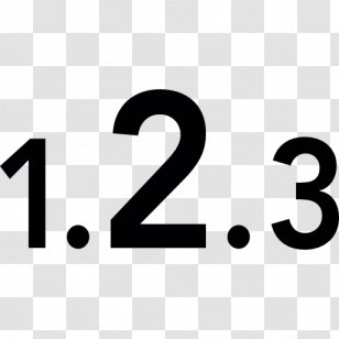 Long Shadow Numbers - Area - Sign Transparent PNG
