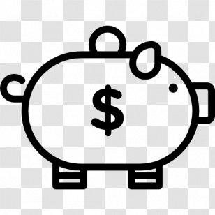 Piggy Bank - Funding - Symbol Line Art Transparent PNG