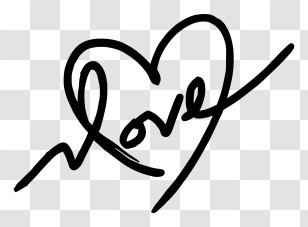 Love Sign - Doodle Love Heart Transparent PNG