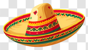 Mexican Hat - Traditional Decorative Mexican Sombrero Transparent PNG