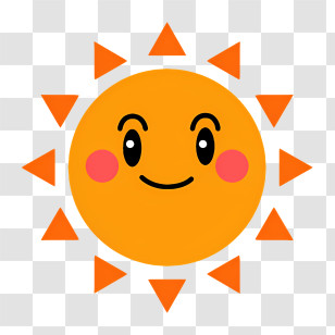 Cartoon - Smiling Sun Illustration With Fun Design Transparent PNG