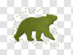 Bear Logo - Green Bear Silhouette Transparent PNG